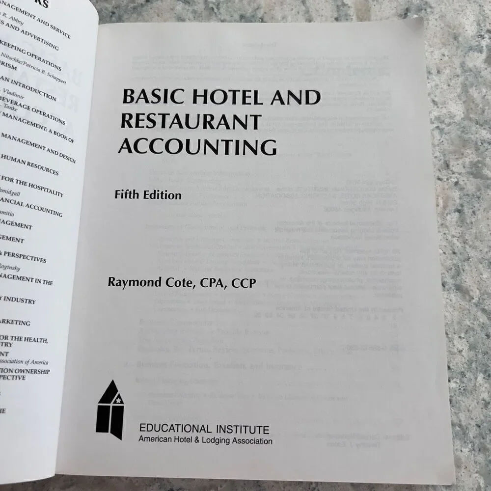 Basic Hotel and Restaurant Accounting fifth edition paperback